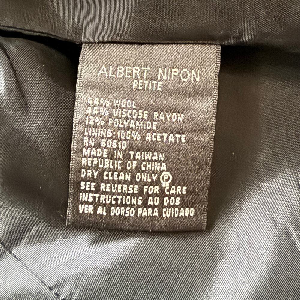 Vtg Amazing Fall Look Albert Nipon 10p Brown Twee… - image 6